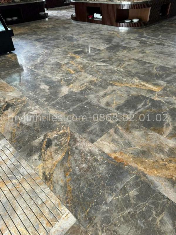 Đá tự nhiên vân marble phòng khách 