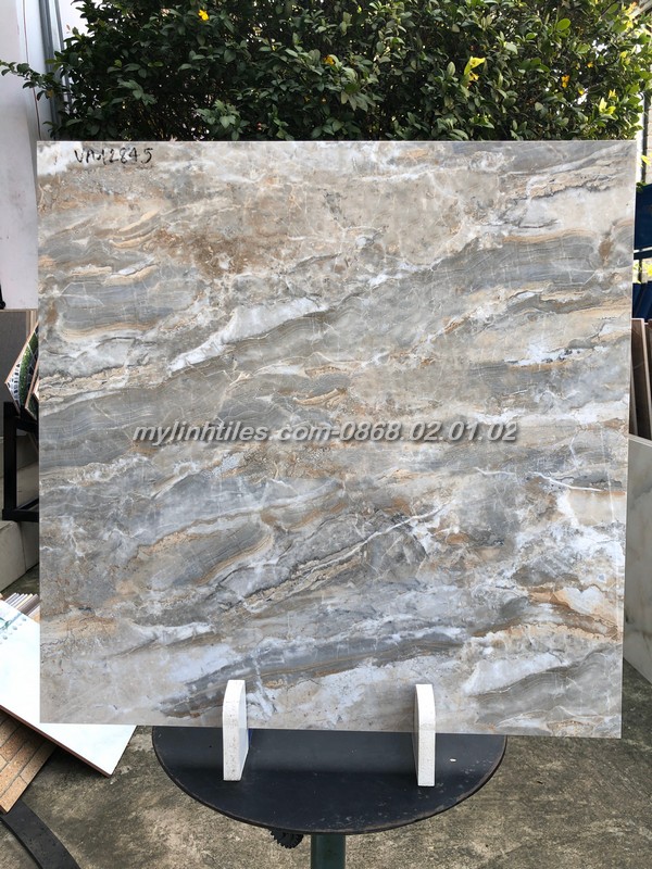 Gạch Ấn Độ 60x60 vân đá marble bóng kiếng