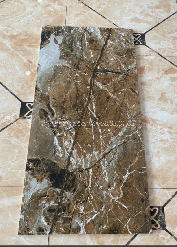 Gạch Ấn Độ 60x120 màu nâu vân đá tự nhiên cao cấp giá rẻ