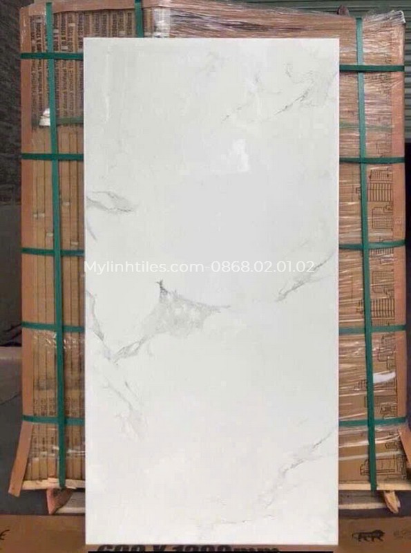 Gạch bóng kiếng 60x120 trắng vân mây