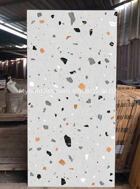 Gạch đá mờ 60x120 vân đá terrazzo giá rẻ