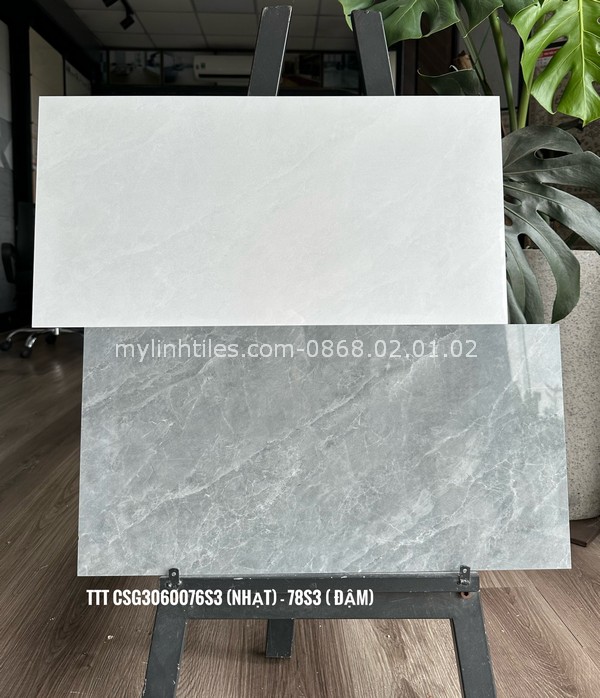 Gạch dán tường 30x60 bóng kiếng giá rẻ