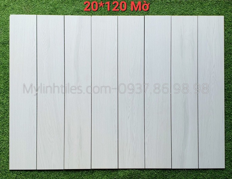 Gạch giả gỗ màu trắng 20x120 Ấn Độ