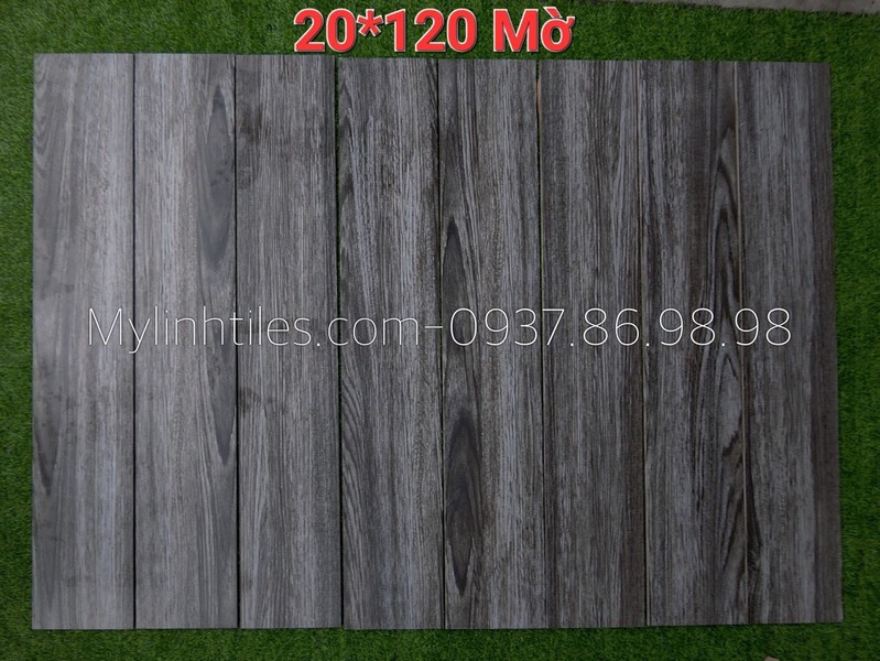 Gạch gỗ màu đen 20x120 Ấn Độ