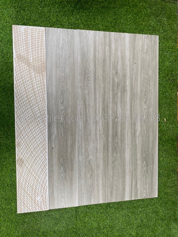Gạch gỗ ốp mặt tiền xám trắng 20x120