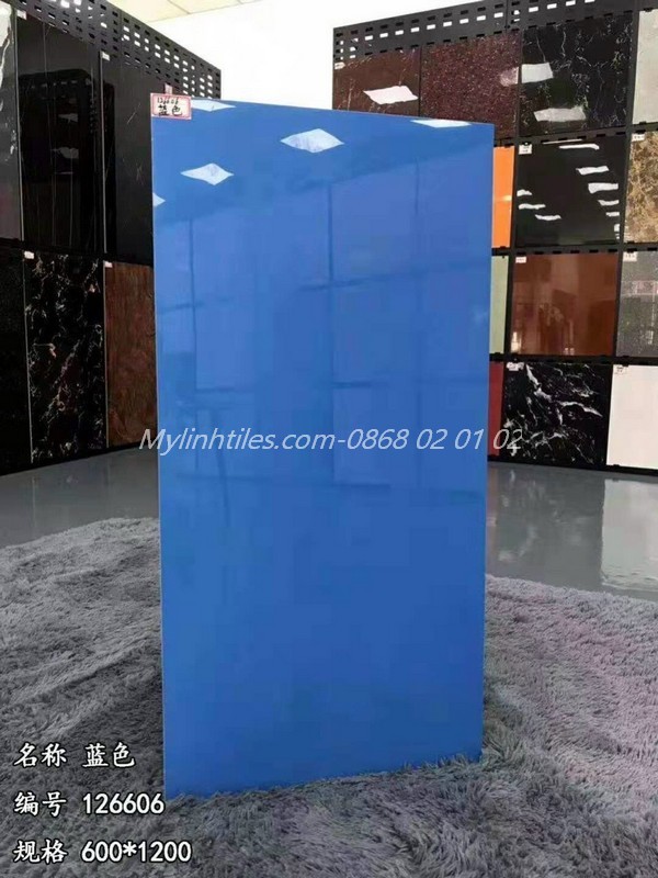 Gạch ốp lát màu xanh dương 60x120 đá trang trí nhập khẩu Trung Quốc
