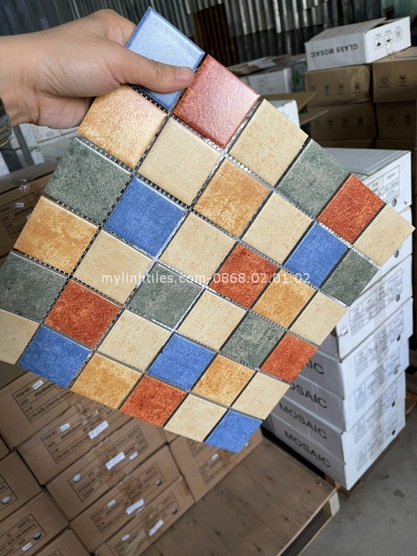 Gạch mosaic gốm ốp bếp