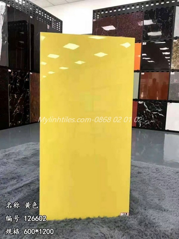 Gạch nhập khẩu Trung Quốc 60x120 màu vàng đẹp