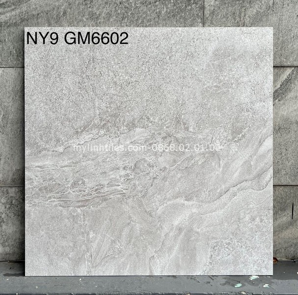 Gạch vân đá mờ 600x600 xám trắng NY9GM6602
