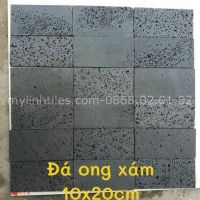 Đá ong xám 10x20 ốp tường 3d