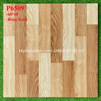 Gạch bóng kính vân gỗ 60x60 lát phòng khách P6509