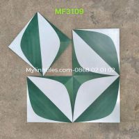 Gạch bông Trung Quốc 30x30 chống trơn màu xanh