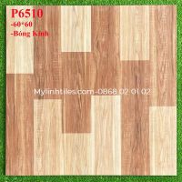 Gạch giả gỗ 60x60 lát nền màu vàng nâu cao cấp