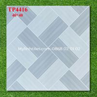 Gạch men bóng 40x40 vân gỗ caro xám nhạt TP4416