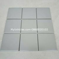 Gạch mosaic 10x10 gốm sứ cao cấp màu xám nhạt