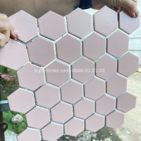 Gạch mosaic lục giác hồng