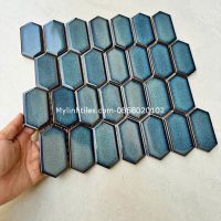 Gạch mosaic lục giác màu xanh ngọc