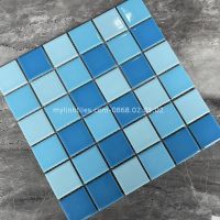 Gạch mosaic màu xanh lát hồ bơi