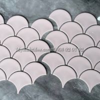 Gạch mosaic vảy cá màu hồng giá rẻ