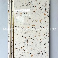 Gạch ốp cầu thang 47x120 họa tiết terrazzo bóng đẹp