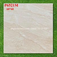 Gạch porcelain 60x60 bề mặt mờ màu kem P6521M