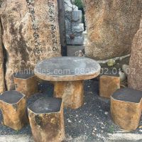 Bộ bàn ghế đá tự nhiên nguyên khối