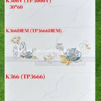 Gạch 30x60 hoa lá xanh ngọc sang trọng K366V