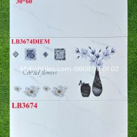 Gạch men 30x60 hoa nhí trang trí tường LB3674V
