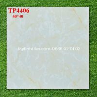 Gạch men 40x40 màu kem vân vàng sáng bóng TP4406
