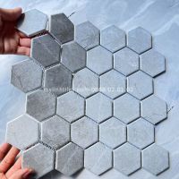 Gạch mosaic lục giác xám xi măng